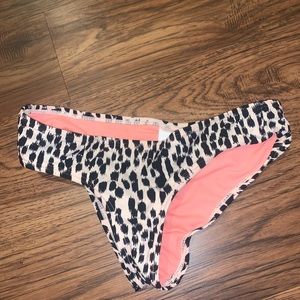 Black spotted print bikini bottoms
